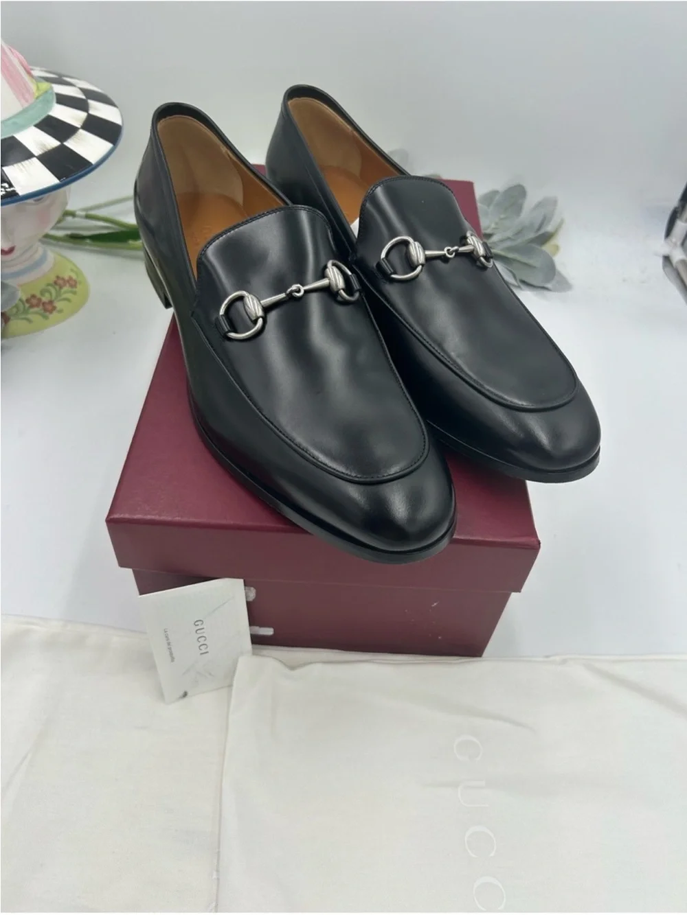 Men’s Gucci horse bit leather loafer size 10.5 fits 11.5 US made in Italy